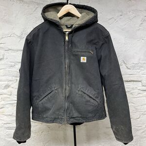 Carhartt Jacket WJ141 BLK Sherpa Lined Womens 2XL XXL Vintage y2k Faded Black